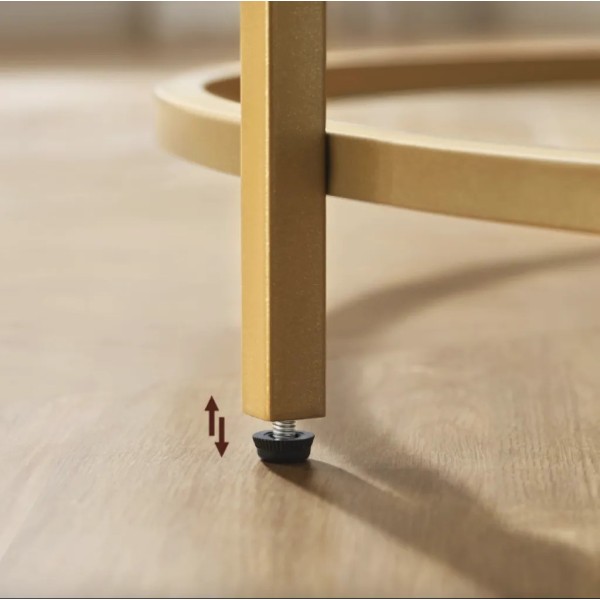 Журнальний столик Leobert Oskar круглий золотий