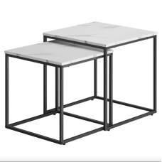 Комплект журнальних столиків Leobert Nika квадратні мармур