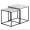 Комплект журнальних столиків Leobert Nika квадратні мармур