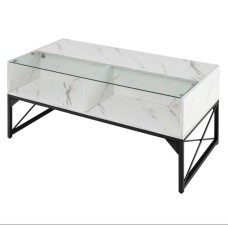 Журнальний стіл Costway Moderne з підсвіткою мармуровий
