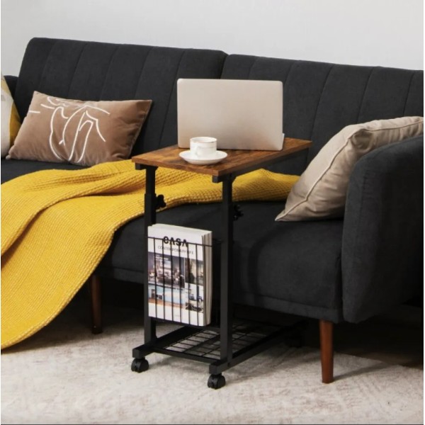 Журнальний столик приставний Costway Dragon з регулюванням висоти в стилі Loft