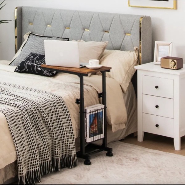 Журнальний столик приставний Costway Dragon з регулюванням висоти в стилі Loft