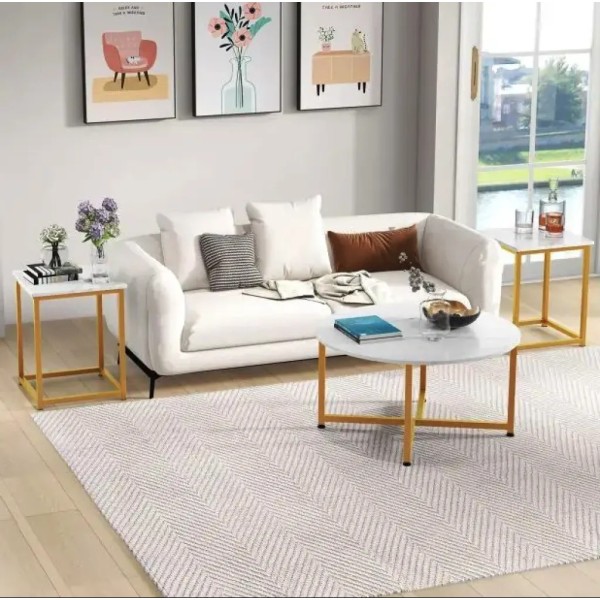 Комплект журнальних столиків Costway Lumen 3 штуки