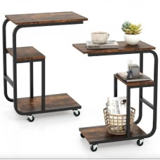Журнальний столик приставний Costway Tavolino 2шт в стилі Loft
