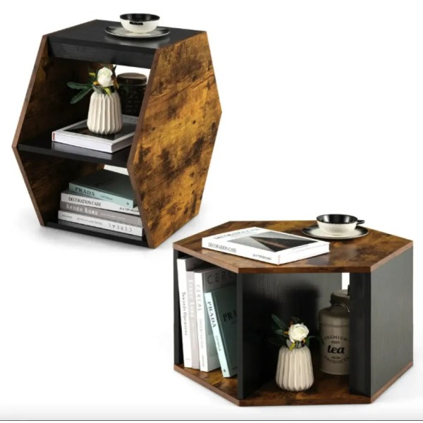 Комплект журнальних столиків Costway Neka шестикутний