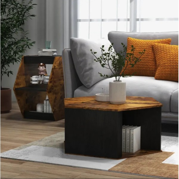 Комплект журнальних столиків Costway Neka шестикутний