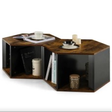 Комплект журнальних столиків Costway Neka шестикутний