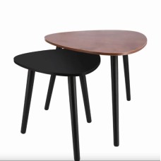 Комплект журнальних столиків Jumi Sinsey коричнево-чорний