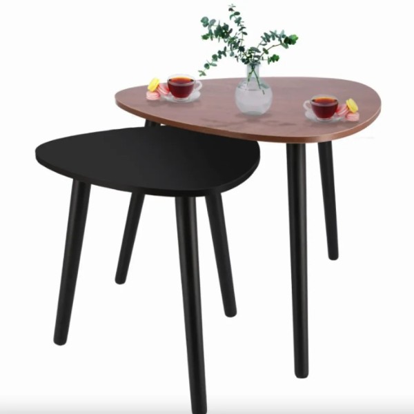 Комплект журнальних столиків Jumi Sinsey коричнево-чорний