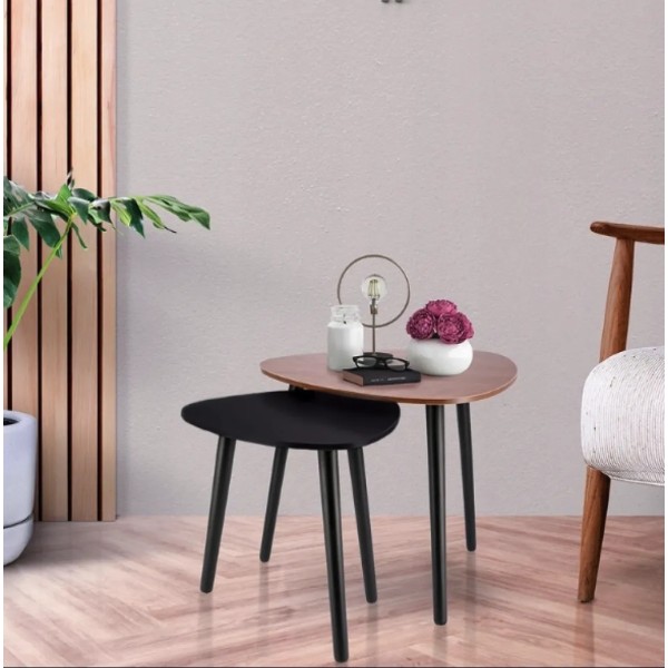 Комплект журнальних столиків Jumi Sinsey коричнево-чорний