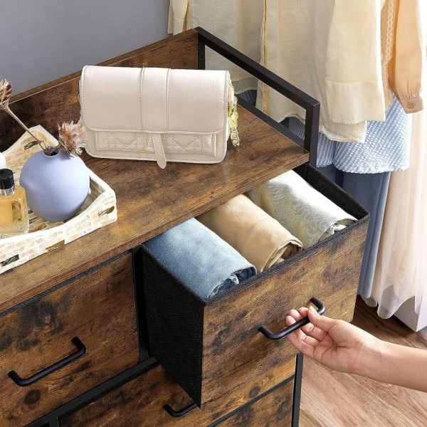 Комод Leobert Brille із текстильними ящиками в стилі Loft