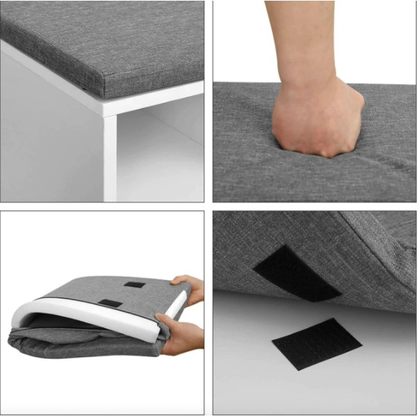 Тумба для взуття Leobert Kompred з місцем для сидіння білий