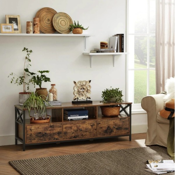 Тумба під телевізор Leobert Kamila в стилі Loft з 3 шухлядами