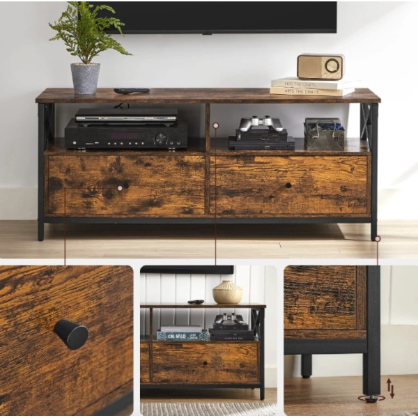 Тумба під телевізор Leobert Kamila в стилі Loft з 2 шухлядами