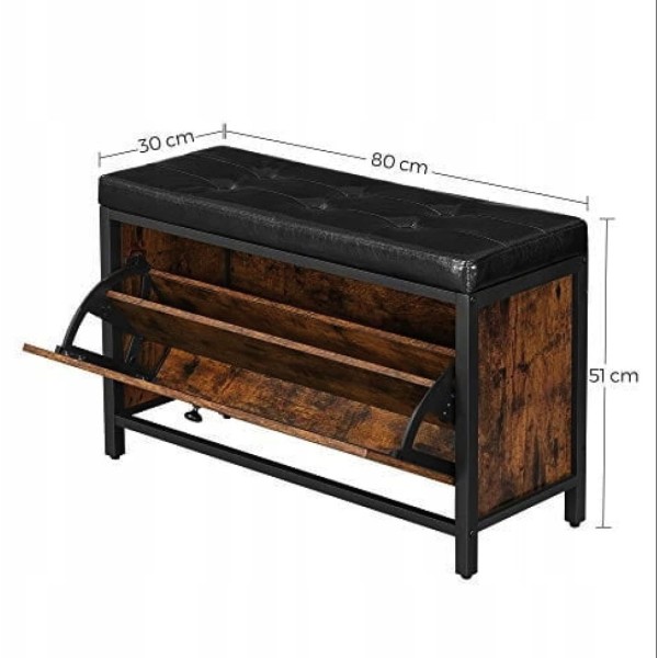 Тумба для взуття Leobert Fenster м'яким сидінням