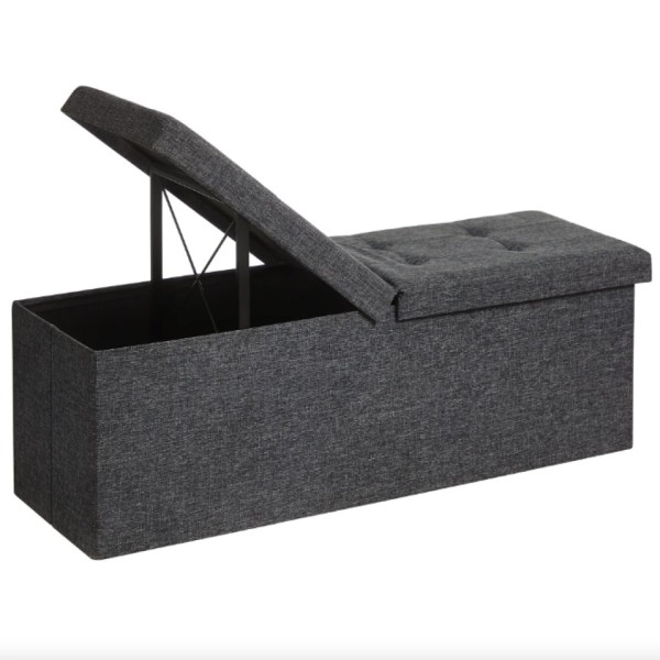 Банкетка-пуф Leobert Kors з місцем зберігання темно-сірий