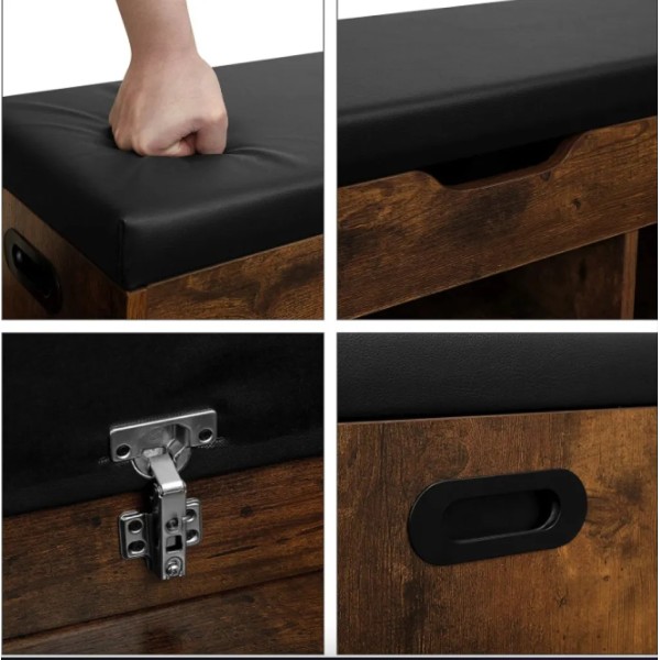 Тумба для взуття Leobert Gerbor з м'яким сидінням в стилі Loft