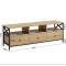 Тумба під телевізор Leobert Kamila в стилі Loft з 3 шухлядами натуральний