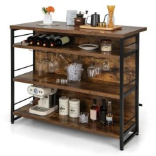 Тумба Costway Dent двосторонній домашній бар в стилі Loft