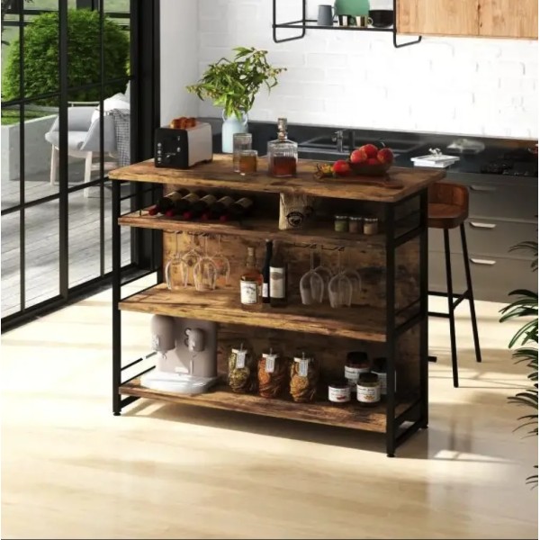 Тумба Costway Dent двосторонній домашній бар в стилі Loft