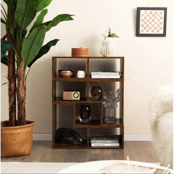 Тумба під телевізор Costway Kotek з полицями коричнева