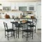 Комплект меблів Costway Katarina стіл і 4 стільці чорний
