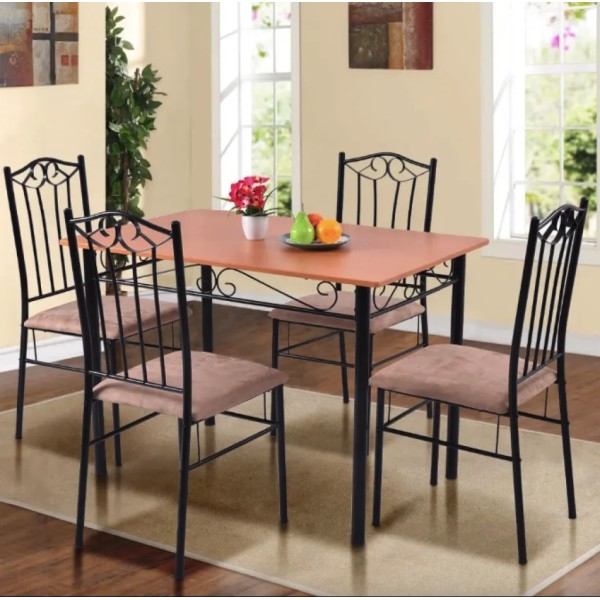 Комплект меблів Costway Sofi стіл і 4 м'яких стільці бежевий