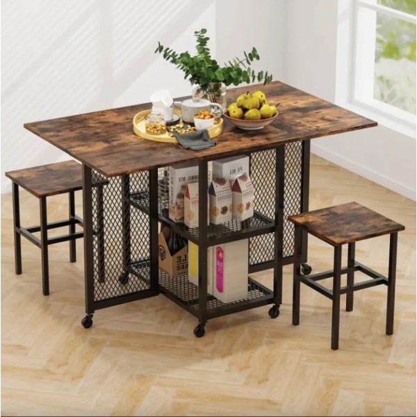 Комплект меблів Costway Design розкладний стіл з стільцями в стилі Loft