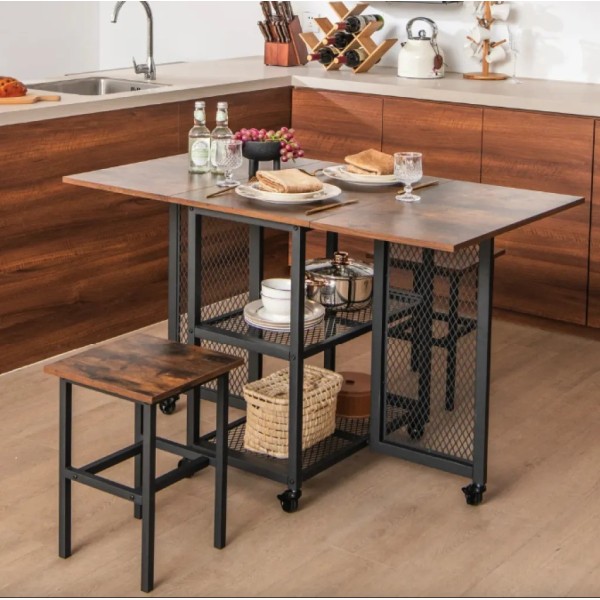 Комплект меблів Costway Design розкладний стіл з стільцями в стилі Loft
