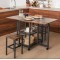 Комплект меблів Costway Design розкладний стіл з стільцями в стилі Loft