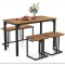 Комплект Costway Decima обідній стіл зі стільцями в стилі Loft натуральний