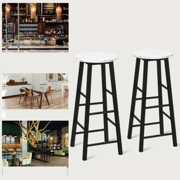 Барний стіл з стільцями Costway Bistro з тримачем винних келихів сірий