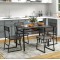 Комплект меблів Costway Merax обідній стіл з стільцями в стилі Loft сірий