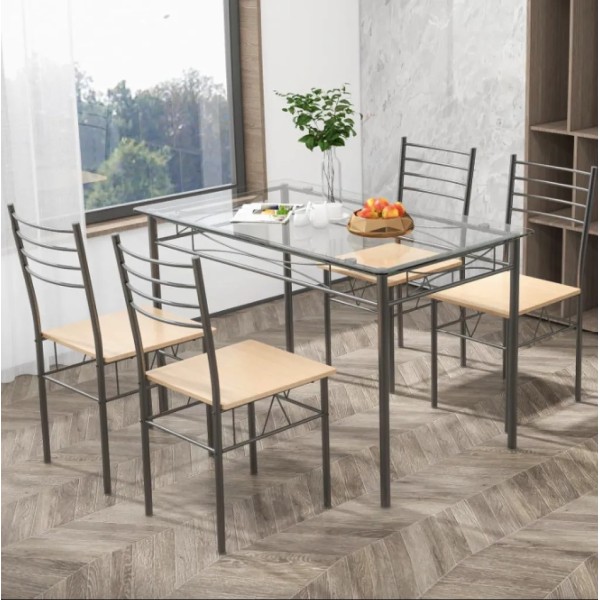 Комплект меблів Costway Corners обідній стіл з стільцями