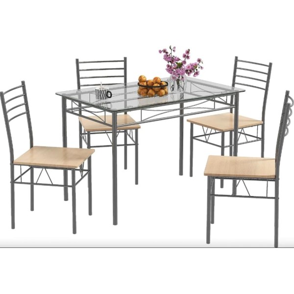 Комплект меблів Costway Corners обідній стіл з стільцями