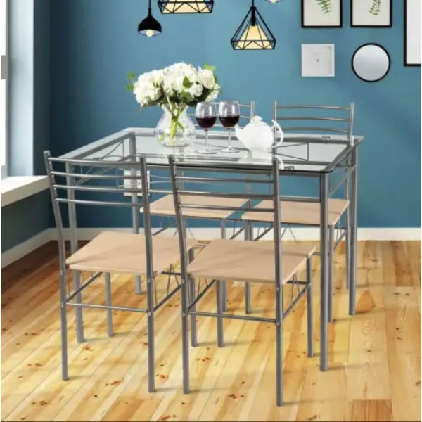 Комплект меблів Costway Corners обідній стіл з стільцями