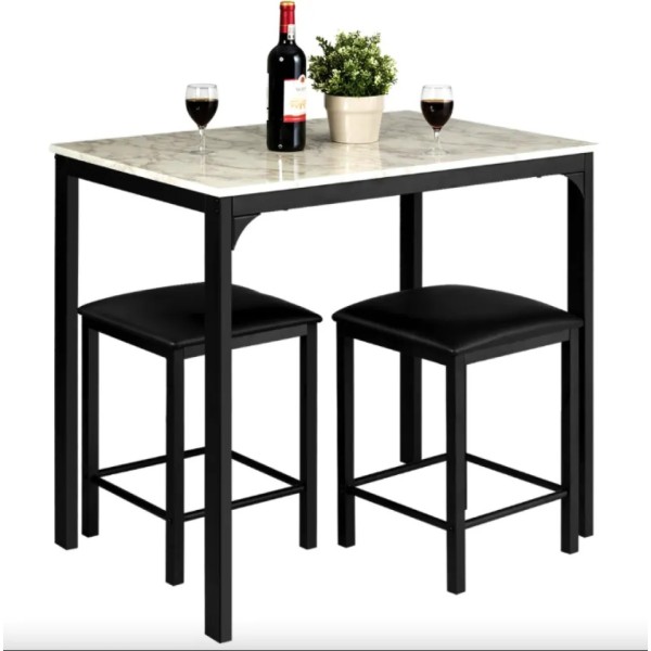 Комплект меблів Costway Venni барний стіл з табуретом 2 шт