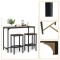 Барний стіл та 2 барні стільці Costway Hoobro в стилі Loft