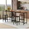 Барний стіл та 2 барні стільці Costway Hoobro в стилі Loft