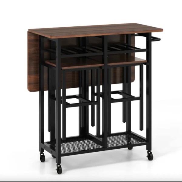 Комплект барний Costway Ravelli розкладний стіл з стільцями в стилі Loft