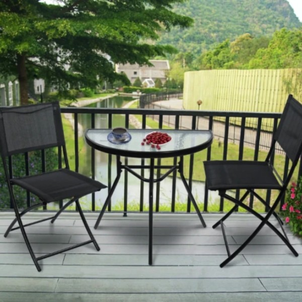 Комплект садових меблів Jumi Kiss напівкруглий стіл та 2 стільці