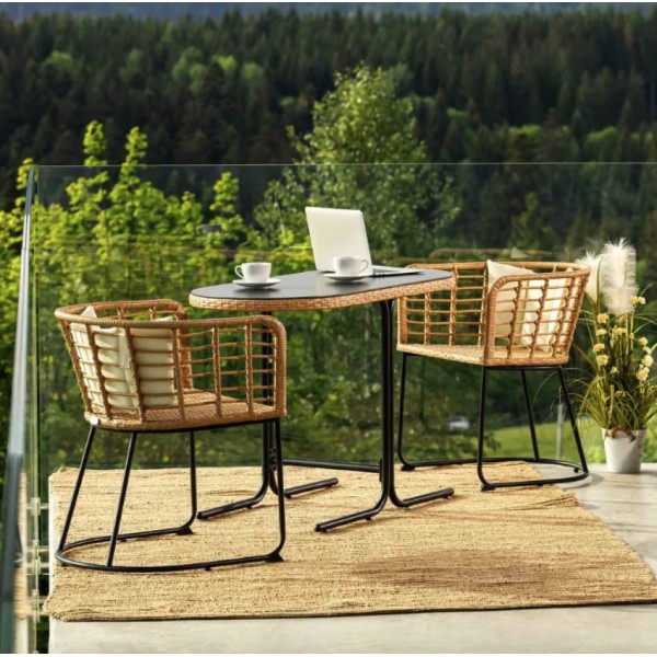 Комплект балконних меблів Di Volio Celano бежевий/кремовий