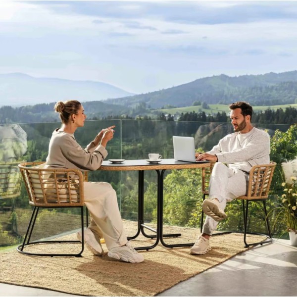 Комплект балконних меблів Di Volio Celano бежевий/кремовий