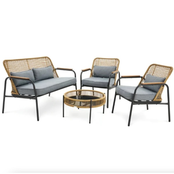 Комплект садових меблів Di Volio Salerno бежевий, сірий