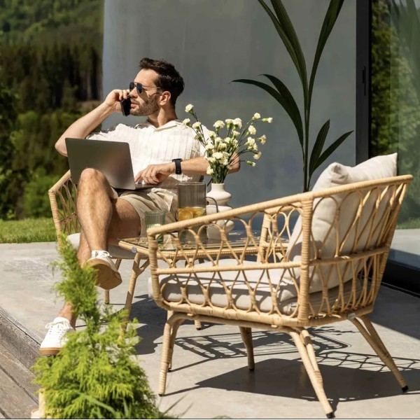 Комплект садових меблів Di Volio Savona бежевий, кремовий