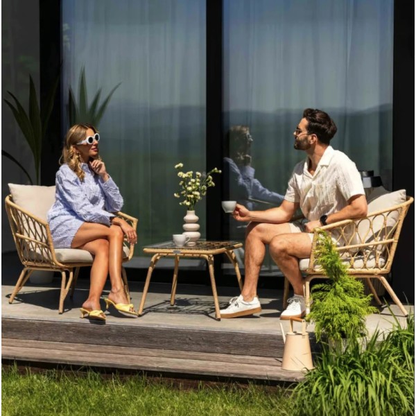 Комплект садових меблів Di Volio Savona бежевий, кремовий