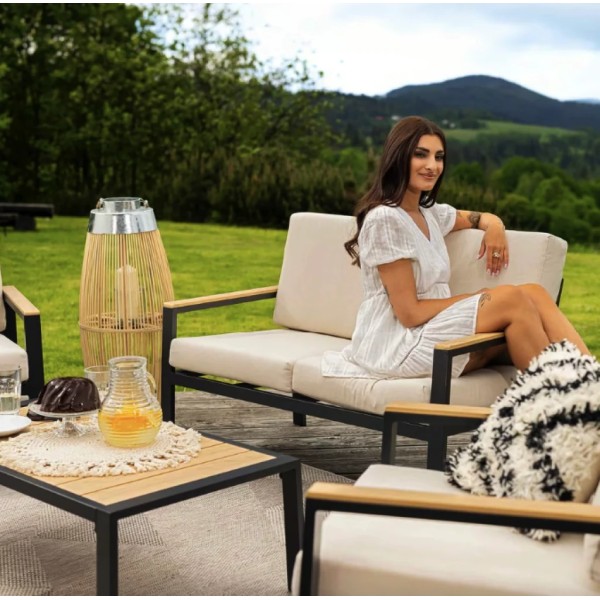 Комплект садових меблів Di Volio Merano чорний, бежевий