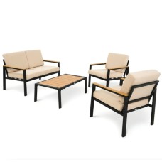 Комплект садових меблів Di Volio Merano чорний, бежевий