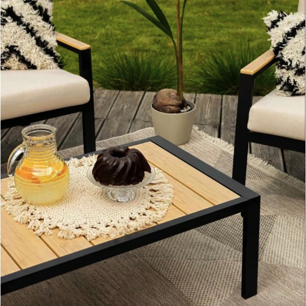 Комплект садових меблів Di Volio Merano чорний, бежевий