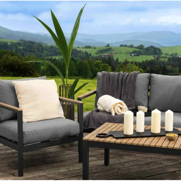 Комплект садових меблів Di Volio Tivoli графітовий, сірий